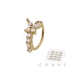 12PCS OF MULTI CZ BUTTERFLY 316L SURGICAL STEEL HOOP NOSE RING BOX